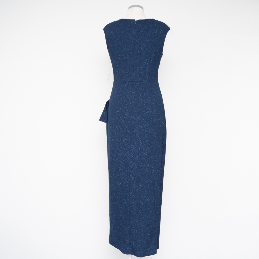 SLNY‎ - Beaded Neckline Faux Wrap Gown - Picture 3 of 14